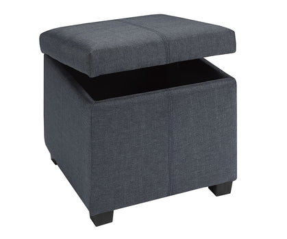 Pouf carré en lin avec rangement ( Meuble Mtl ) 
