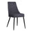 Chaise de salle à manger Koda, en tissu, lot de 2, en charbon et noir