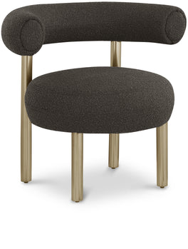 Fauteuil d'appoint en tissu boucle bordeaux