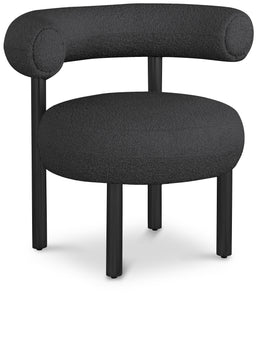 Fauteuil d'appoint en tissu boucle bordeaux