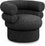Fauteuil d'appoint pivotant en tissu texturé en lin Valentina