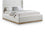 lit King en tissu texturé en lin Flynn