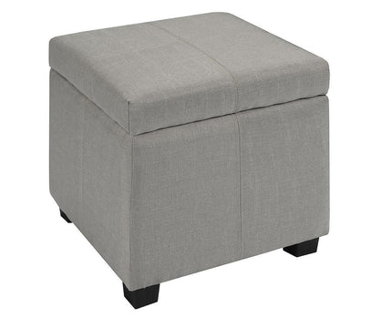 Pouf carré en lin avec rangement ( Meuble Mtl ) 