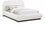 Lit double couleur crème en tissu boucle Vaughn