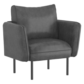 Chaise d'appoint Ryker en gris et noir ( Meuble Mtl )