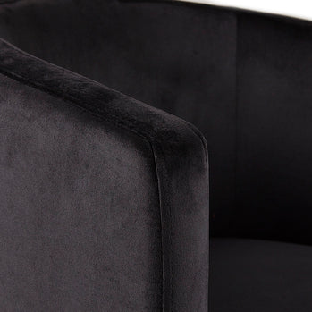 Chaise d'appoint Anton : velours noir