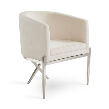 Chaise d'appoint Anton : tissu ivoire