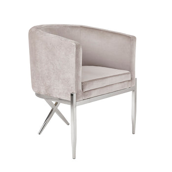 Chaise d'appoint Anton : velours gris