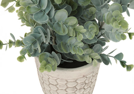 PLANTE ARTIFICIELLE - 2PCS / 13"H EUCALYPTUS/ HERBE/ 4" POT