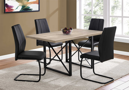 TABLE A MANGER - 36"X 60" / TAUPE FONCE / METAL NOIR ( Meuble Mtl ) 