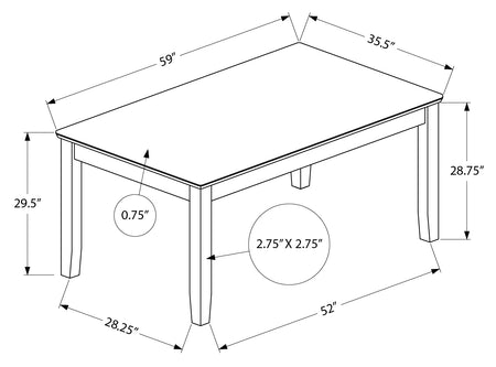 TABLE À MANGER - PLACE ESPRESSO 36"X 60"