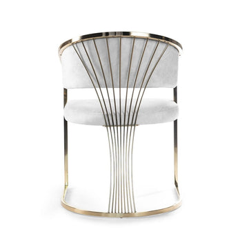Fauteuil d'appoint Lotus argenté