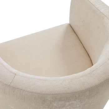 Chaise d'appoint Anton : tissu ivoire