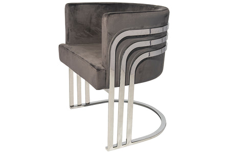 Fauteuil d'appoint Derby argenté