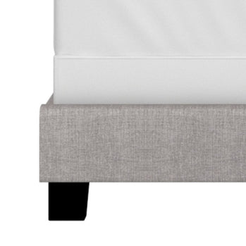 Lit double Jedd 54" en tissu gris clair
