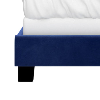 Lit double Jedd 54" en velours bleu