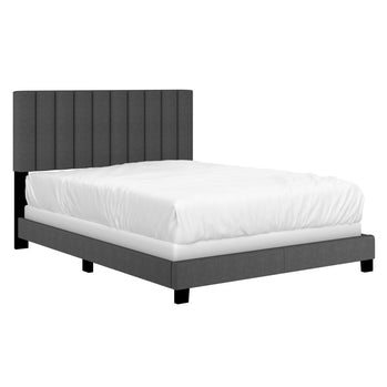 Grand lit Jedd de 60 po en tissu anthracite