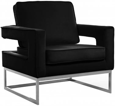 Chaise d'appoint en velours Noah