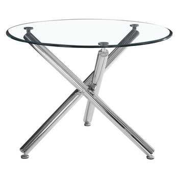 Table de salle à manger ronde Solara II en chrome