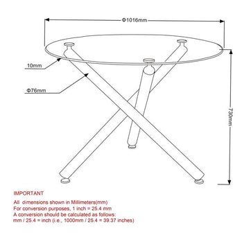 Table de salle à manger ronde Solara II en chrome