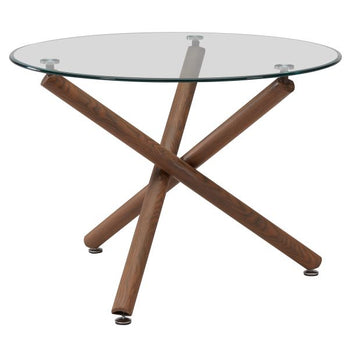 Table de salle à manger ronde Rocca en noyer