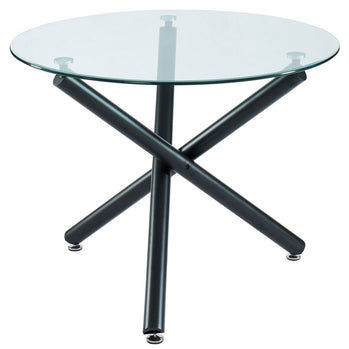 Table de salle à manger ronde Suzette en noir