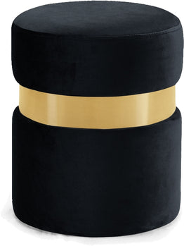 Pouf en velours Hailey | Tabouret 