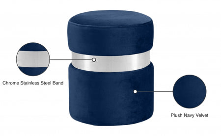 Pouf en velours Hailey | Tabouret 