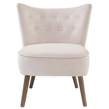 Chaise d'appoint Elle en rose poudré