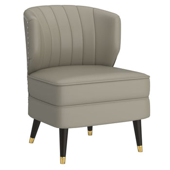 Chaise d'appoint Kyrie en gris-beige
