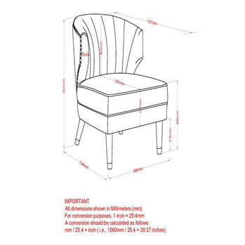 Chaise d'appoint Kyrie en gris
