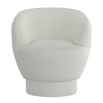 Chaise d'appoint Cuddle en blanc bouclé