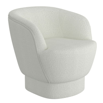 Chaise d'appoint Cuddle en blanc bouclé