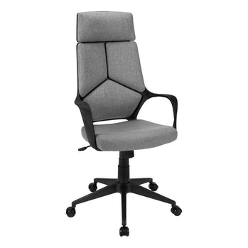 CHAISE DE BUREAU - NOIR / TISSU GRIS FONCE / EXECUTIVE 