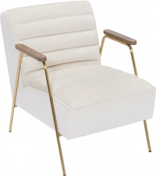 Chaise d'appoint en velours Woodford