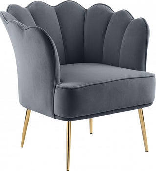 Chaise d'appoint en velours Jester