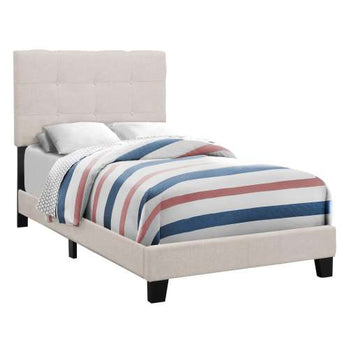 LIT - TAILLE SIMPLE / LIN BEIGE 