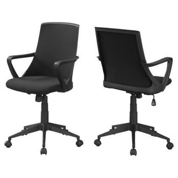 CHAISE DE BUREAU - NOIR / MESH NOIR / MULTIPOSITIONS 