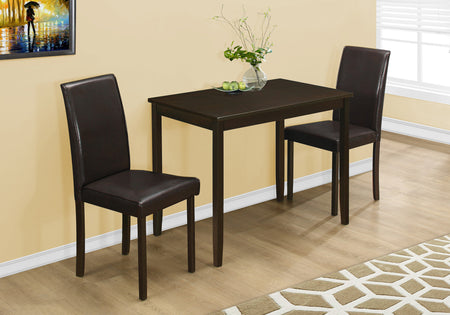 ENSEMBLE A DÎNER - ENSEMBLE 3PCS / ESPRESSO / CHAISES PARSON MARRON