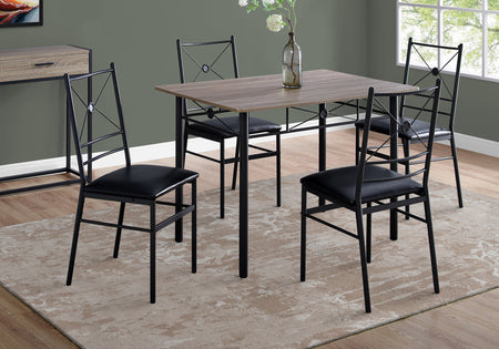 ENSEMBLE A REPAS - ENSEMBLE 5PCS / TAUPE FONCE / METAL NOIR
