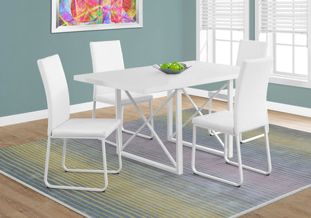 TABLE A MANGER - 36"X 60" / BLANC / METAL BLANC 