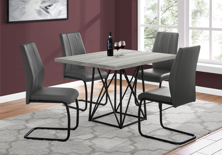 TABLE A MANGER - 36"X 48" / ASPECT BOIS GRIS/ NOIR 