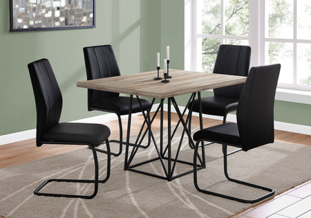 TABLE A MANGER - 36"X 48" / ASPECT BOIS TAUPE/NOIR 