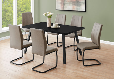 TABLE A MANGER - 36"X 60" / NOIR / METAL NOIR 