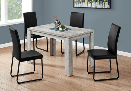 Table à manger rectangulaire, 48", petite, cuisine, salle à manger, couleur grise, contemporaine, moderne