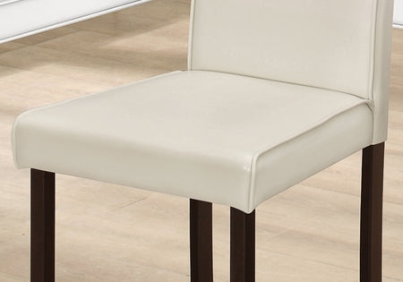 CHAISE DE SALLE À MANGER - 2PCS / 36"H SIMILI-CUIR IVOIRE 