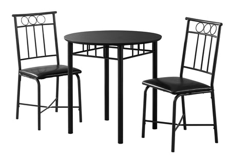 ENSEMBLE DE REPAS - ENSEMBLE 3PCS / METAL NOIR ET PLATEAU