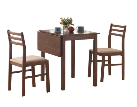 ENSEMBLE DE SALLE À MANGER - ENSEMBLE 3PCS / RABAT PLEIN NOYER