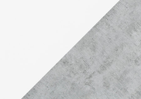 MEUBLE TV - 48"L / DESSUS SIMILI-CIMENT GRIS / BLANC