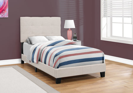 LIT - TAILLE SIMPLE / LIN BEIGE 